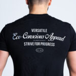 Tył koszulki z napisem "Eco Conscious Brand" – DEQS